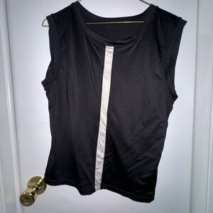Elegant Black and White Muscle Tee